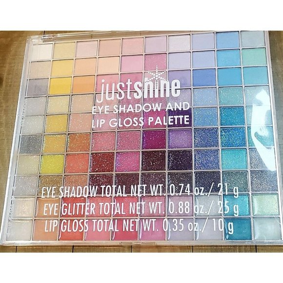 Just Shine Justice Makeup Beauty Palette Eye Shadow Glitter Lip gloss NEW - Picture 2 of 8